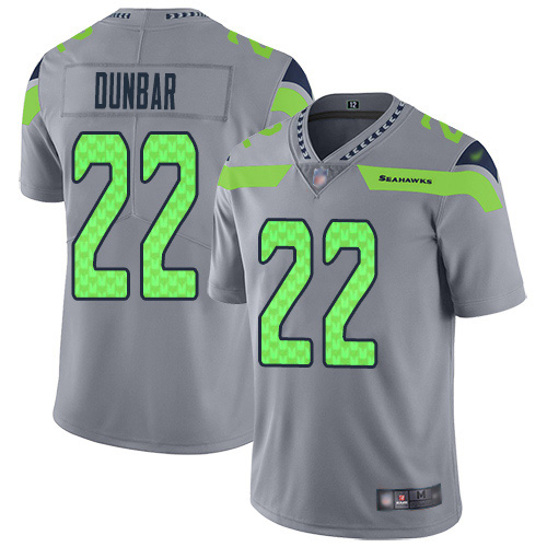 Seattle Seahawks #22 Quinton Dur Gray Men's Stitched Limited Inverted Legend Jersey Men's