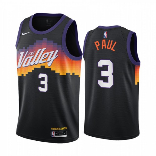 Phoenix Suns #3 Chris Paul Black Swingman 2020-21 City Edition Jersey Mens