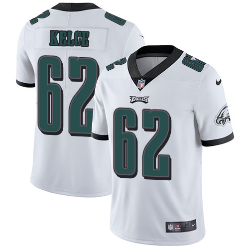Eagles #62 Jason Kelce White Men's Stitched Vapor Untouchable Limited Jersey