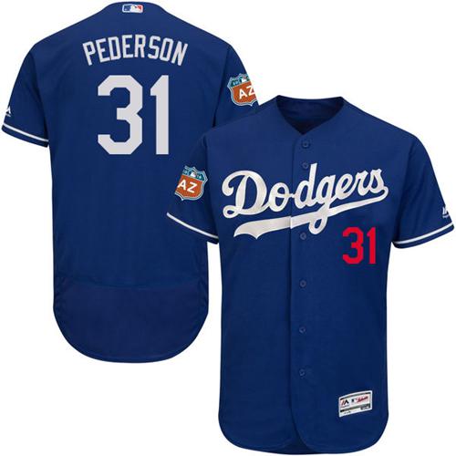 Los Angeles Dodgers #31 Joc Pederson Blue Flexbase Authentic Collection Stitched Jersey Men's