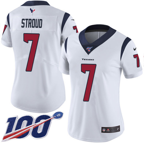 Texans #7 C.J. Stroud White Women's Stitched 100th Season Vapor Untouchable Limited Jersey