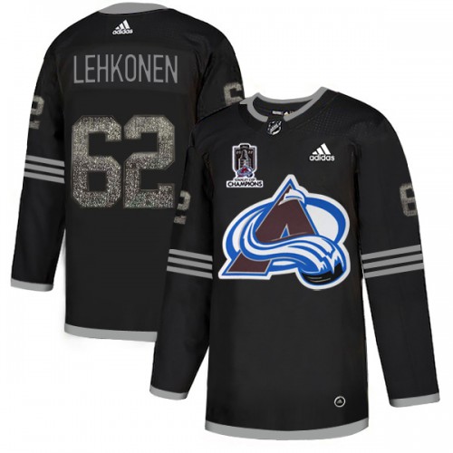 Adidas Colorado Avalanche #62 Artturi Lehkonen Black Youth 2022 Stanley Cup Champions Authentic Classic Stitched Jersey Youth