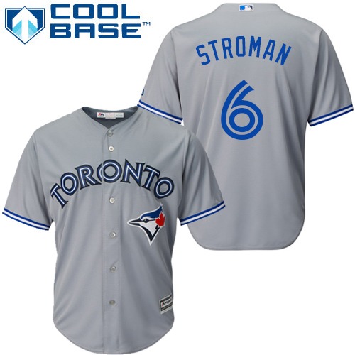 Toronto Blue Jays #6 Marcus Stroman Grey Cool Base Stitched Youth Jersey Youth