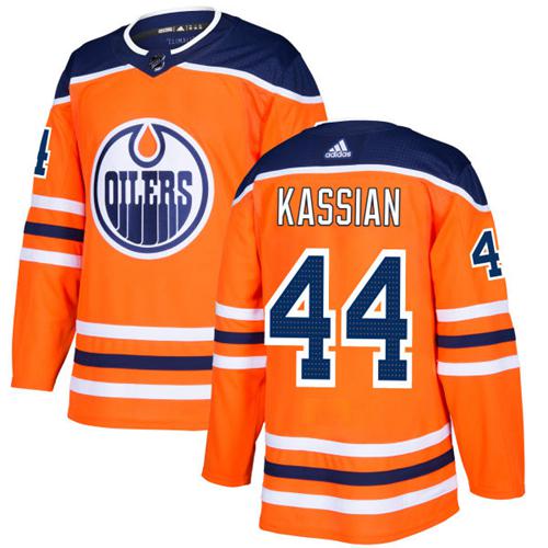 Adidas Edmonton Oilers #44 Zack Kassian Orange Home Authentic Stitched Jersey Men's