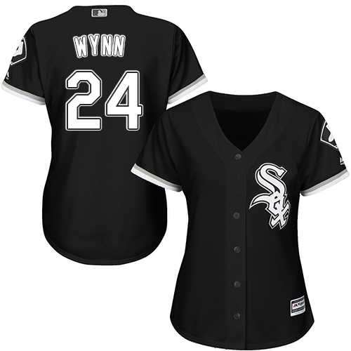 Chicago White Sox #24 Early Wynn Black Alternate Women's Stitched Jersey Womens