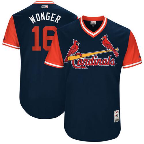 St.Louis Cardinals #16 Kolten Wong Navy 