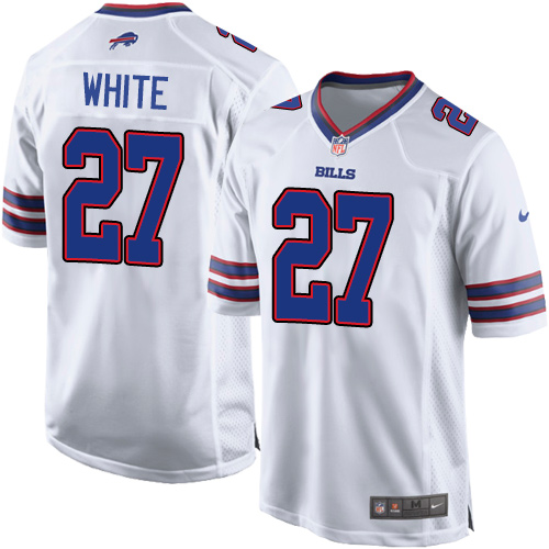 Bills #27 Tre'Davious White White Youth Stitched New Elite Jersey