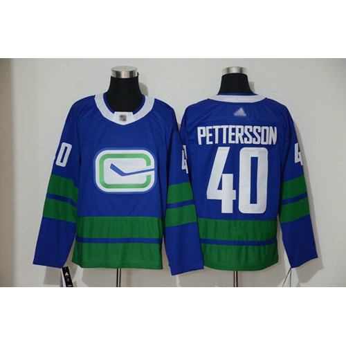 Adidas Vancouver Canucks #40 Elias Pettersson Blue Alternate Authentic Stitched Jersey Men's