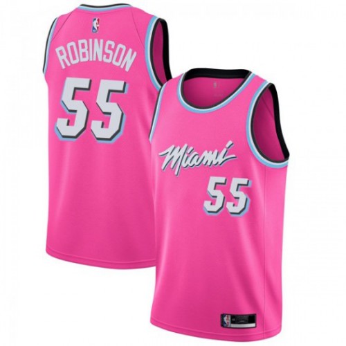 Miami Heat #55 Duncan Robinson Pink Womens Swingman Earned Edition Jersey Womens
