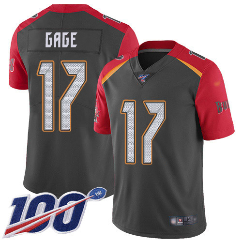 Buccaneers #17 Russell Gage Gray Men's Stitched Limited Inverted Legend 100th Season Jersey
