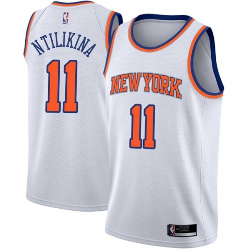 New York Knicks #11 Frank Ntilikina White Youth Swingman Association Edition Jersey Youth