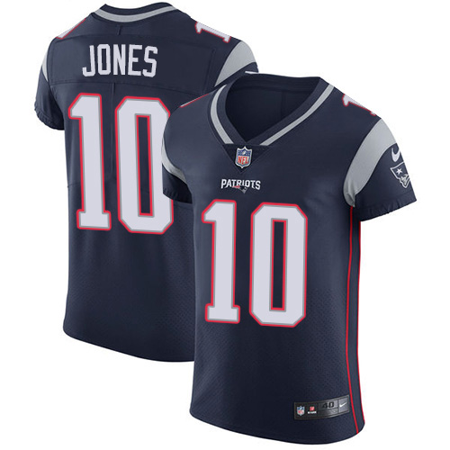 Patriots #10 Mac Jones Navy Blue Team Color Men's Stitched Vapor Untouchable Elite Jersey