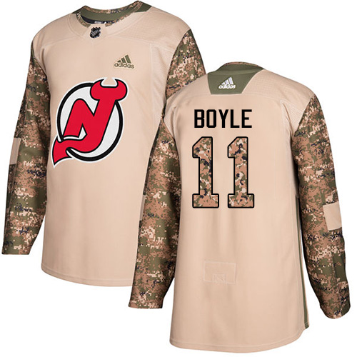 Adidas New Jersey Devils #11 Brian Boyle Camo Authentic 2017 Veterans Day Stitched Youth Jersey Youth