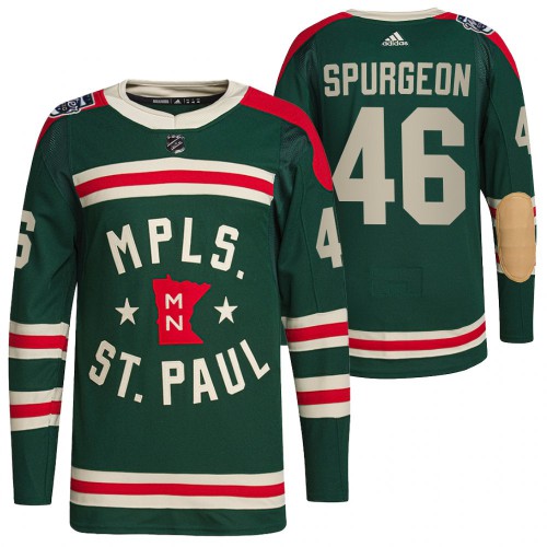 Minnesota Minnesota Wild #46 Jared Spurgeon Men's Adidas 2022 Winter Classic Authentic Jersey Men's