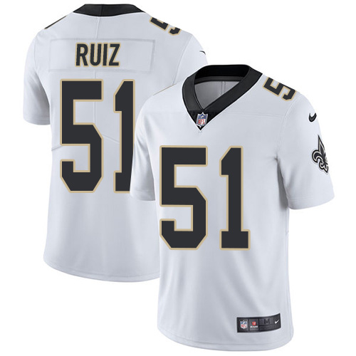 New Orleans Saints #51 Cesar Ruiz White Men's Stitched Vapor Untouchable Limited Jersey Men's