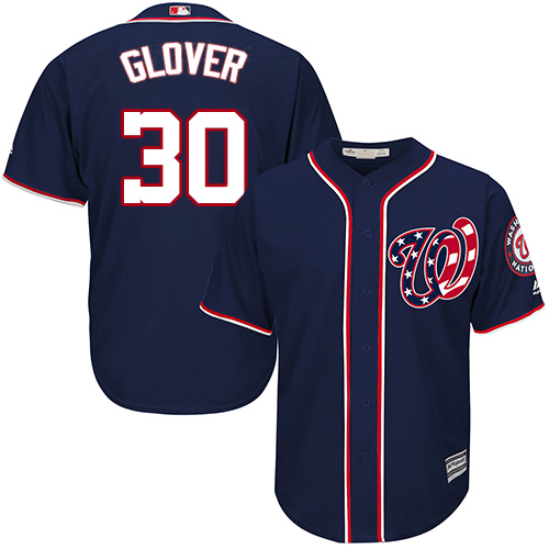 Washington Nationals #30 Koda Glover Navy Blue New Cool Base Stitched Youth Jersey Youth