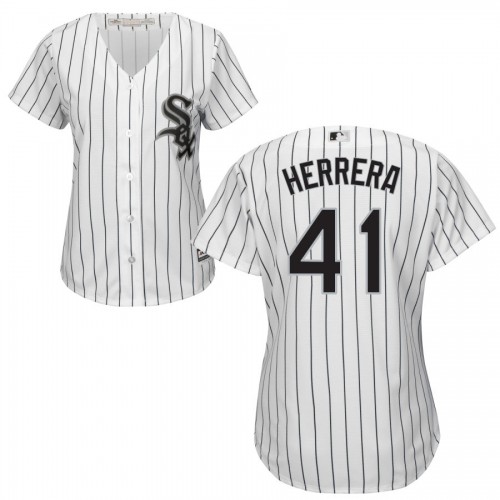Chicago White Sox #41 Kelvin Herrera Women's Cool Base White Stitched Jersey Womens