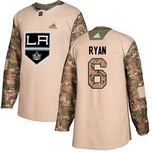 Adidas Los Angeles Kings #6 Joakim Ryan Camo Authentic 2017 Veterans Day Stitched Jersey Men's