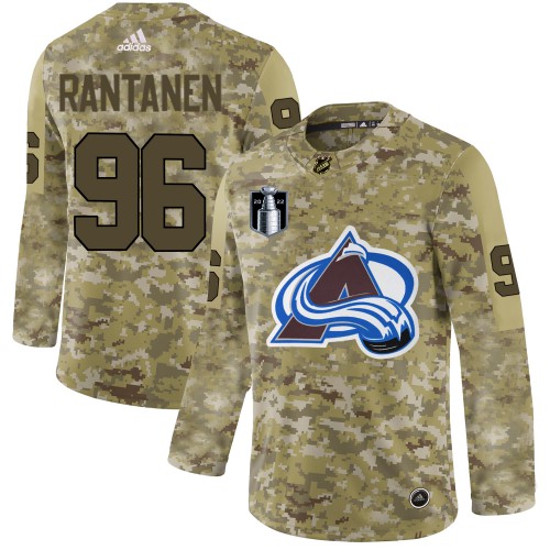Adidas Colorado Avalanche #96 Mikko Rantanen Camo 2022 Stanley Cup Final Patch Authentic Stitched Jersey Men's
