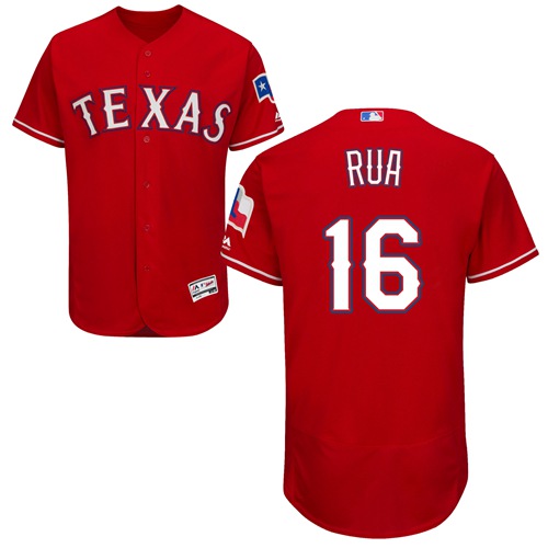 Texas Rangers #16 Ryan Rua Red Flexbase Authentic Collection Stitched Jersey Men's