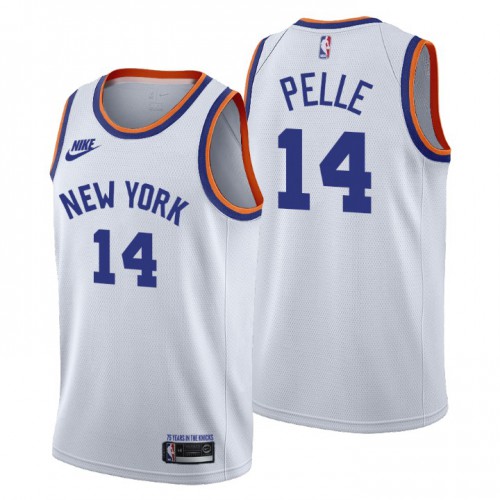 New York New York Knicks #14 Norvel Pelle Womens Releases Classic Edition 75th Anniversary Jersey White Womens