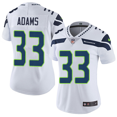 Seahawks #33 Jamal Adams White Women's Stitched Vapor Untouchable Limited Jersey
