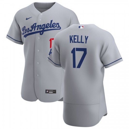 Los Angeles Los Angeles Dodgers #17 Joe Kelly Men's Gray Road 2020 Authentic Team Jersey Men's