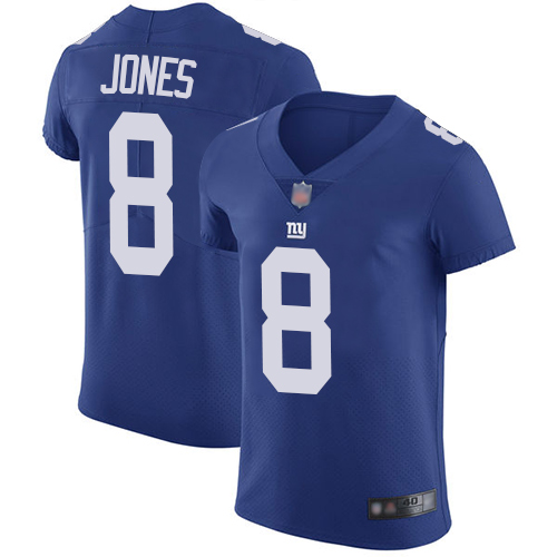 Giants #8 Daniel Jones Royal Blue Team Color Men's Stitched Vapor Untouchable Elite Jersey