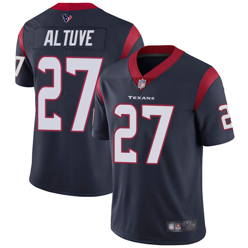 Houston Texans #27 Jose Altuve Navy Blue Team Color Men's Stitched Vapor Untouchable Limited Jersey Men's