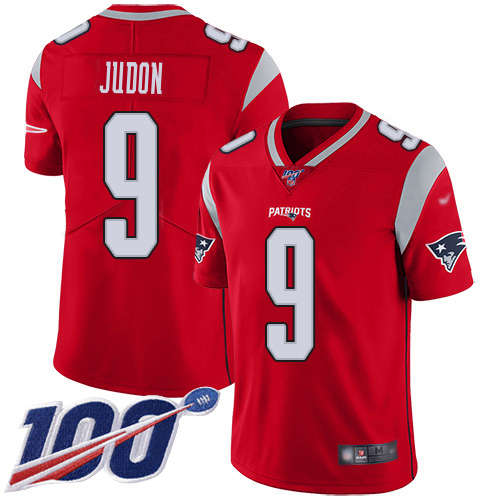 Patriots #9 Matt Judon Red Men's Stitched Limited Inverted Legend 100th Season Jersey
