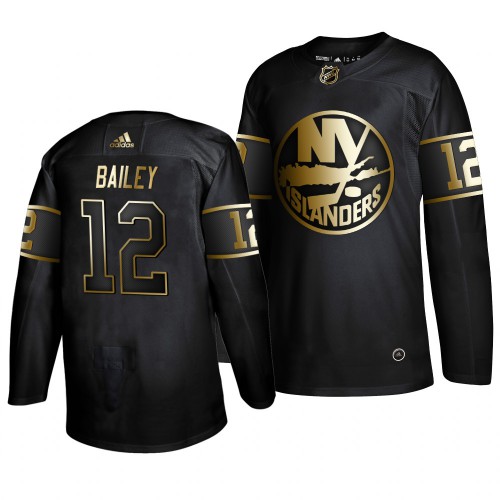 Adidas New York Islanders #12 Josh Bailey Men's 2019 Black Golden Edition Authentic Stitched Jersey Men's