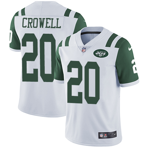 New York Jets #20 Isaiah Crowell White Men's Stitched Vapor Untouchable Limited Jersey Men's