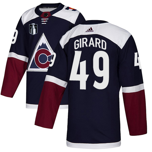 Adidas Colorado Avalanche #49 Samuel Girard Navy 2022 Stanley Cup Final Patch Alternate Authentic Stitched Jersey Men's