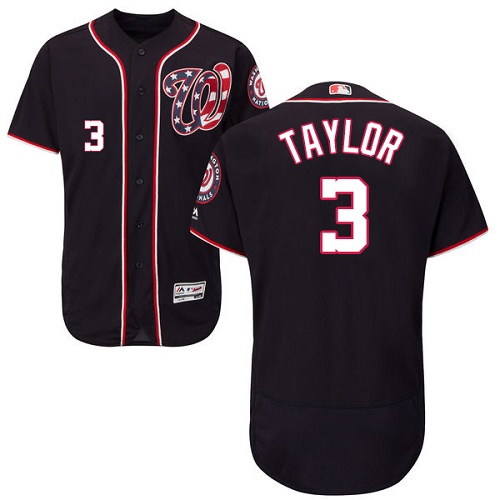 Washington Nationals #3 Michael Taylor Navy Blue Flexbase Authentic Collection Stitched Jersey Men's