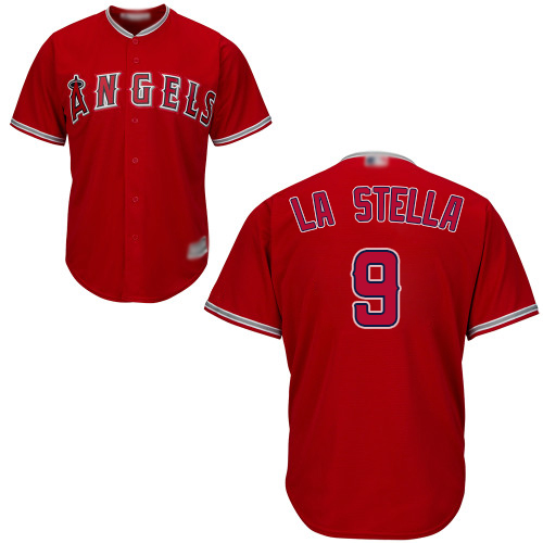 Los Angeles Angels #9 Tommy La Stella Red Cool Base Stitched Youth Jersey Youth