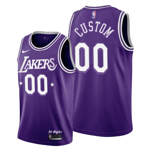 Los Angeles Lakers Custom Men's 2021-22 City Edition Purple Jersey