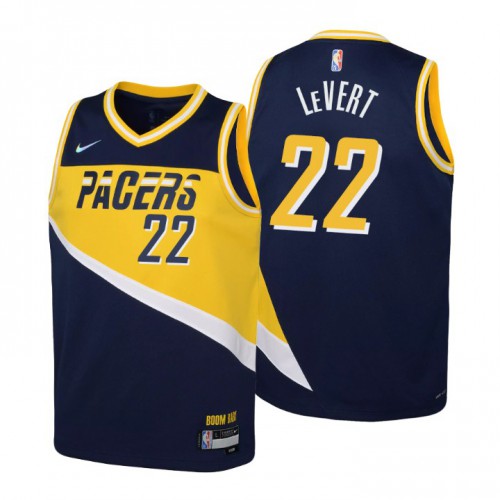 Indiana Indiana Pacers #22 Caris LeVert Youth Navy 2021/22 Swingman Jersey - City Edition Youth