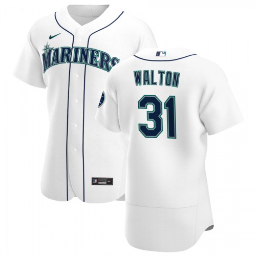 Seattle Seattle Mariners #31 Donovan Walton Men's White Home 2020 Authentic Player Jersey Men's