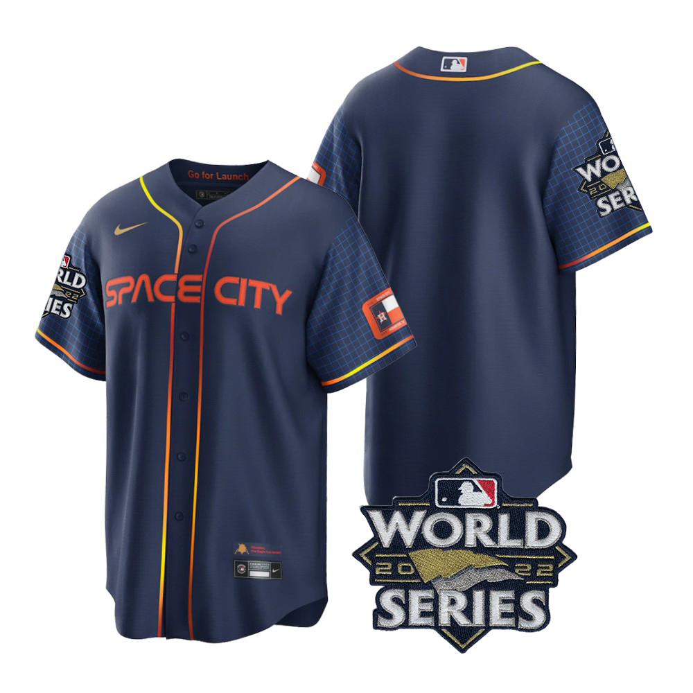 Houston Astros Blank Navy 2022 World Series Men's Game City Connect Jersey