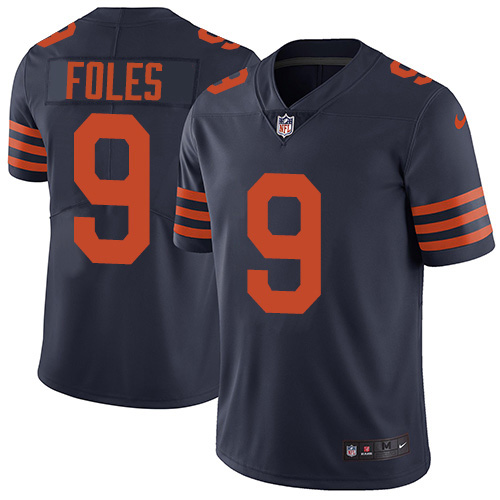 Chicago Bears #9 Nick Foles Navy Blue Alternate Men's Stitched Vapor Untouchable Limited Jersey Men's