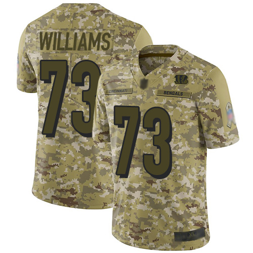 Cincinnati Bengals #73 Jonah Williams Camo Youth Stitched Limited 2018 Salute to Service Jersey Youth