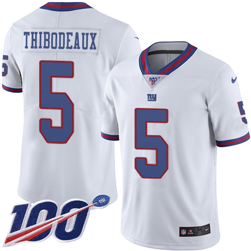 Giants #5 Kayvon Thibodeaux White Youth Stitched Limited Rush 100th Season Jersey