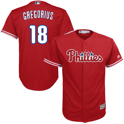 Philadelphia Phillies #18 Didi Gregorius Red New Cool Base Stitched Jersey Men's