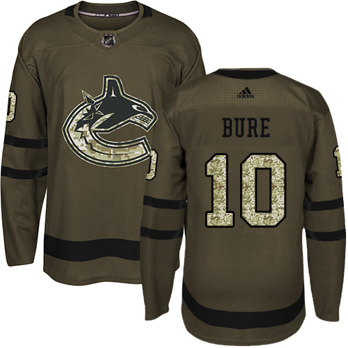 Adidas Vancouver Canucks #10 Pavel Bure Green Salute to Service Youth Stitched Jersey Youth