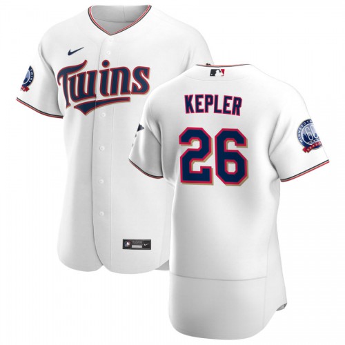 Minnesota Minnesota Twins #26 Max Kepler Men's White Home 2020 60th Season Authentic Team Jersey Men's