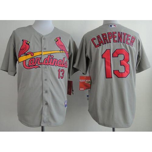 St.Louis Cardinals #13 Matt Carpenter Grey Cool Base Stitched Jersey Men's