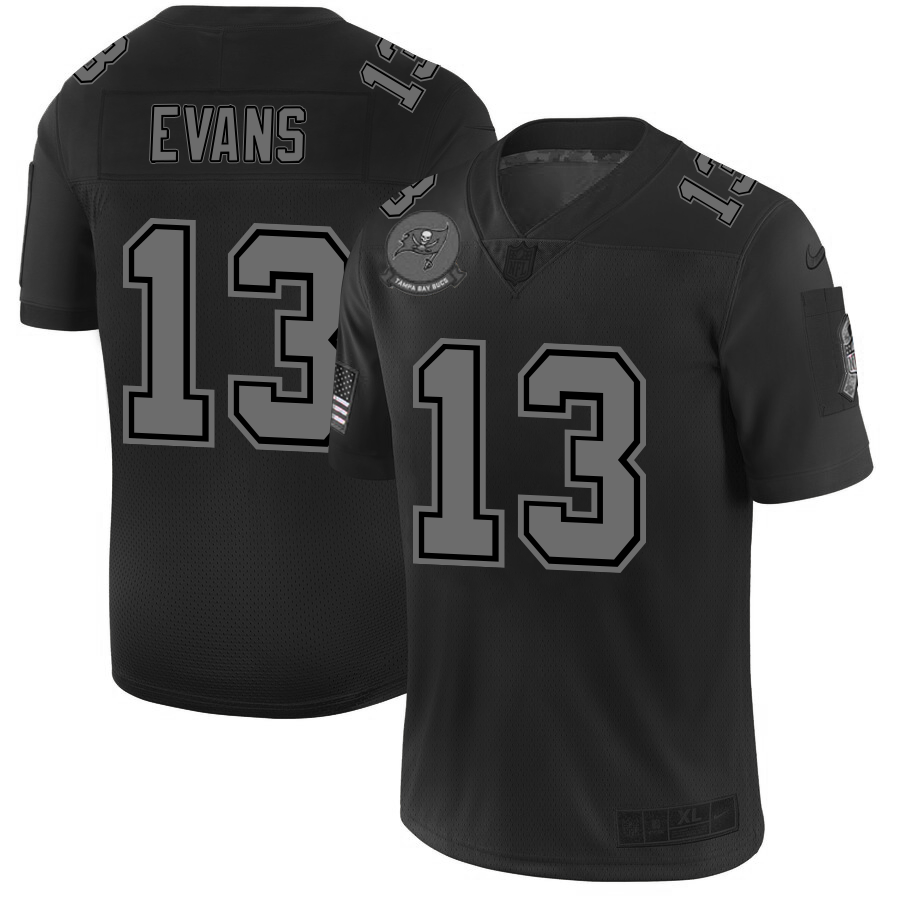 Tampa Bay Buccaneers #13 Mike Evans Men's Black 2019 Salute To Service Limited Stitched Jersey