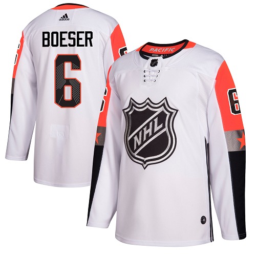 Adidas Vancouver Canucks #6 Brock Boeser White 2018 All-Star Pacific Division Authentic Stitched Jersey Men's