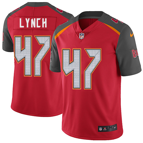 Tampa Bay Buccaneers #47 John Lynch Red Team Color Men's Stitched Vapor Untouchable Limited Jersey Men's