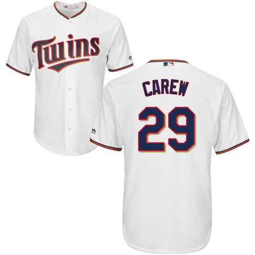 Minnesota Twins #29 Rod Carew White Cool Base Stitched Youth Jersey Youth